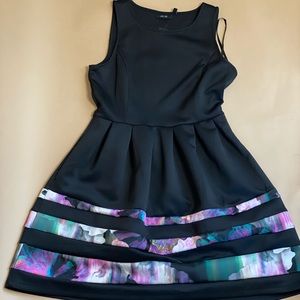 Black multiple color dress